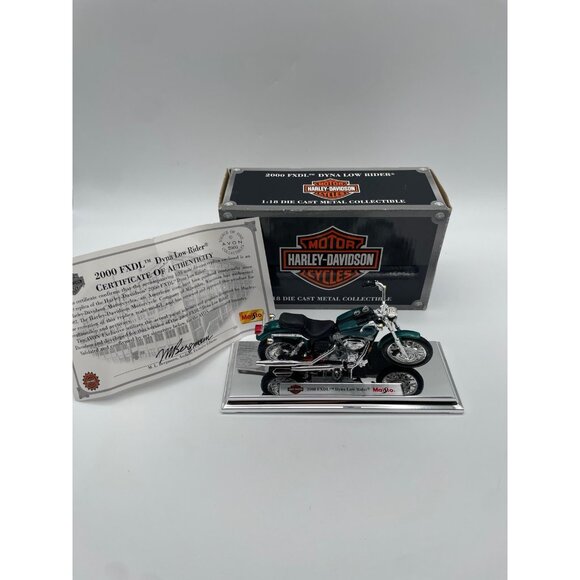 Harley Davidson Motorcycles 1:18 Diecast 2000 FXDL Dyna Low Rider W/Original Box - Picture 1 of 9